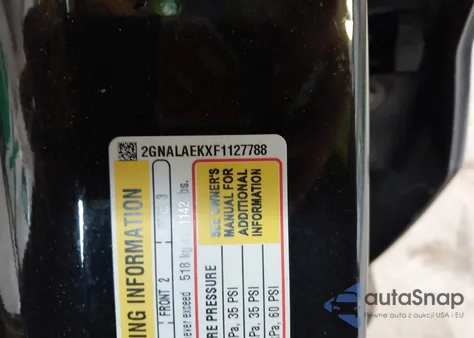 2015 Chevrolet Equinox Ls z USA, uszkodzony, nr VIN 2GNALAEKXF1127788